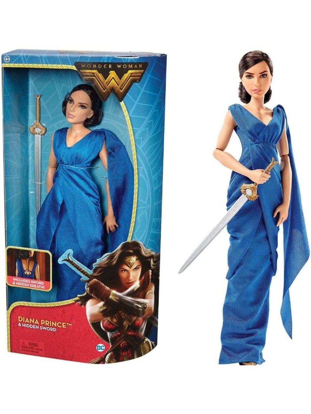 Superhero Doll with Hidden Sword - Wonder Woman Inspired Action Figure